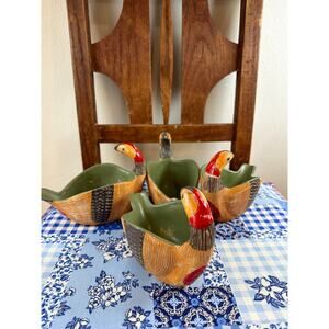 Bitossi For Goodfriend Pottery Pheasant Bird Bowl (4) Planter MCM 95/607 Italy